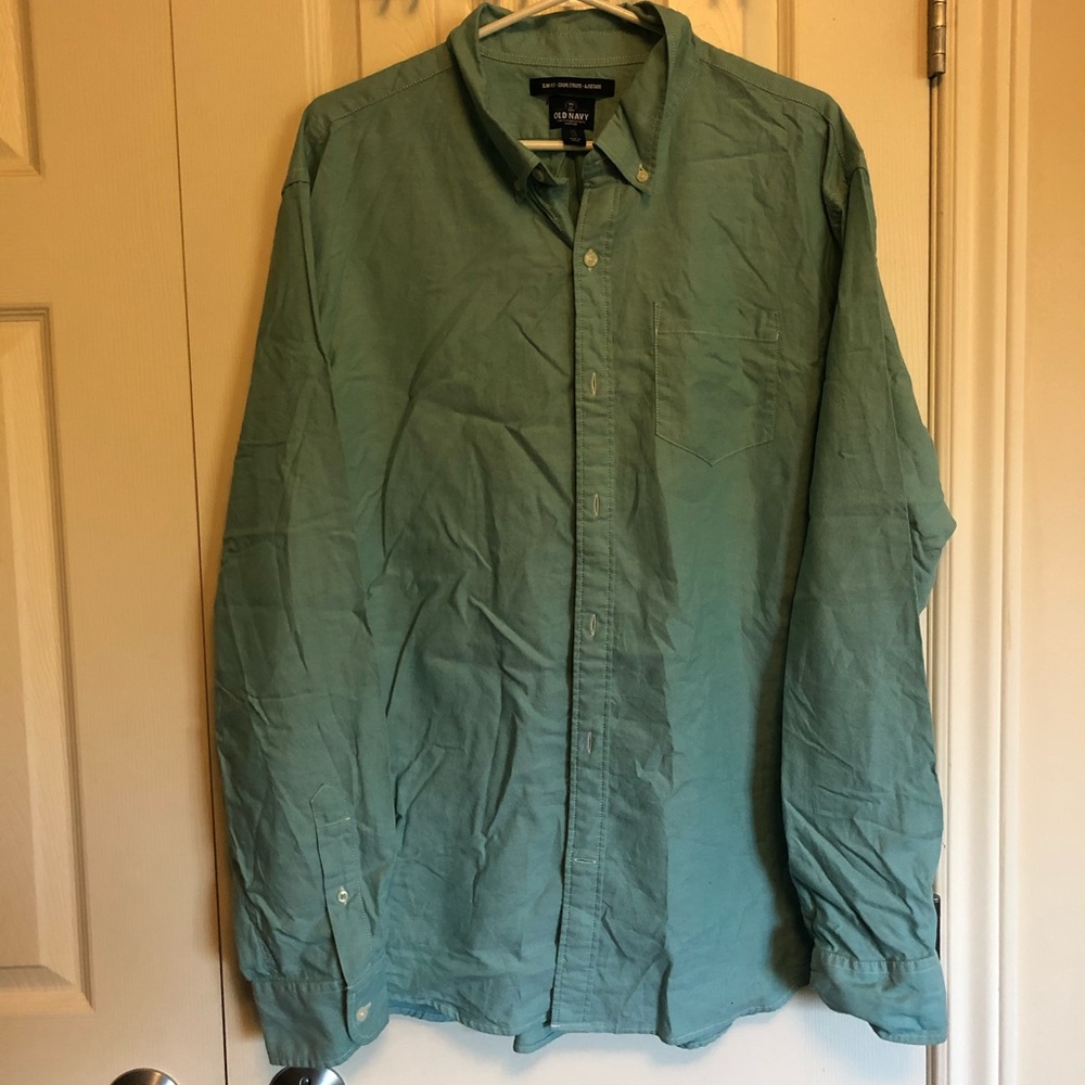 Old Navy Teal/Seafoam Green Button Down